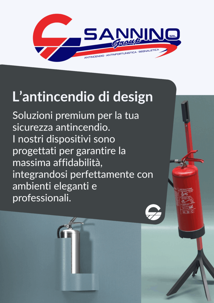 Volantino Antincendio di Design Sannino Group